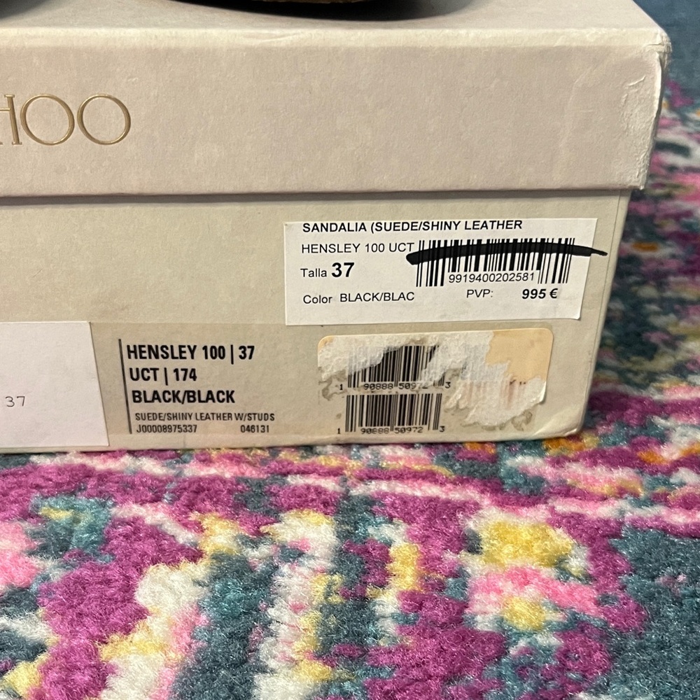 Jimmy Choo Hensley Black Studded Heels 37 - Picture 10 of 10